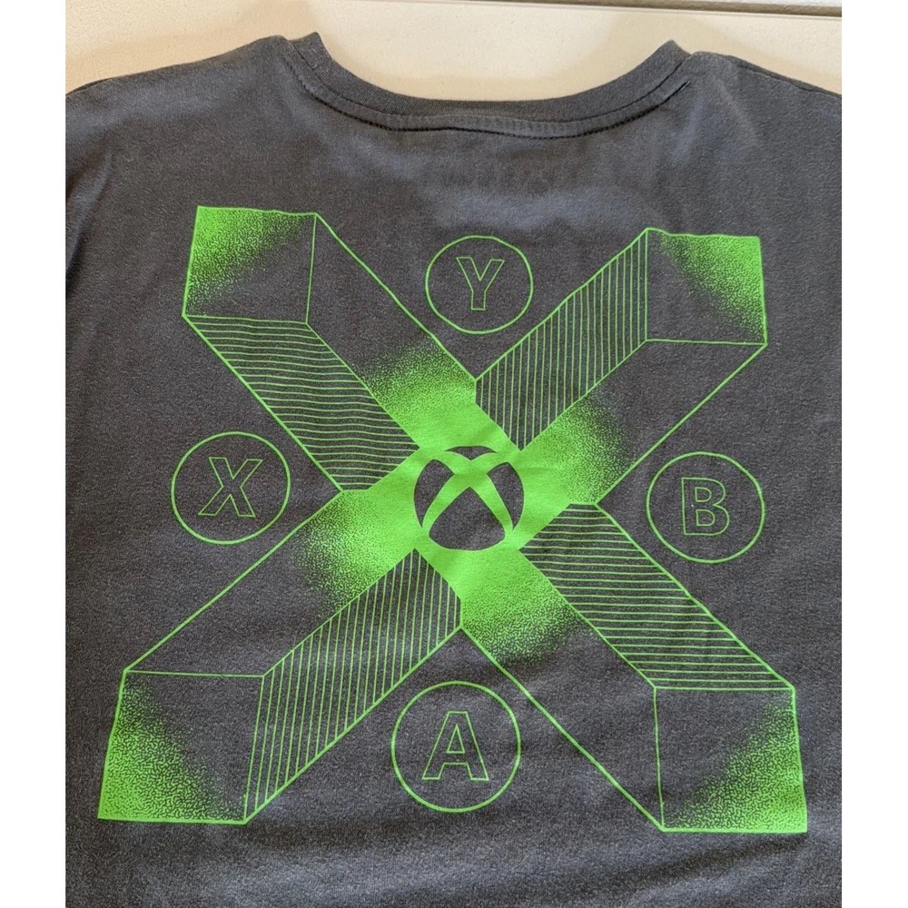 Xbox Boy's Ready to Play Floating Logo Gray Graphic T-Shirt Size 2XL Mad Engine